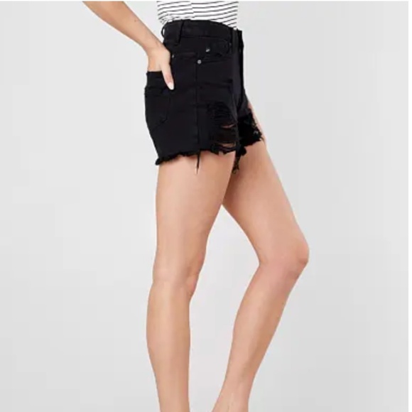 Black KanCan Jean Shorts - Picture 1 of 6